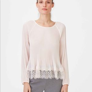 NEW • Club Monaco • Zameeka Pleated Blouse Lace